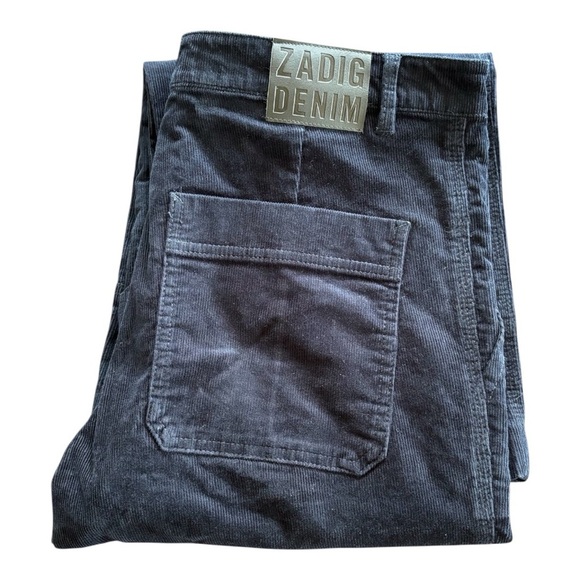 ZADIG & VOLTAIRE Navy Pio Corduroy Trousers - Picture 2 of 15